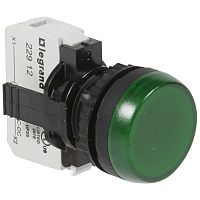 Лампа-индикатор - Osmoz - в сборе - с подсветкой - зеленый - 24 В~/= | код 023772 |  Legrand